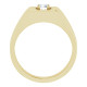 Yellow Gold Ring 14 Karat 0.37 Carat Natural Diamond Mens Ring
