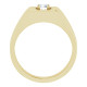 Yellow Gold Ring 14 Karat 0.37 Carat Natural Diamond Mens Ring