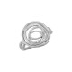 White Diamond Ring in Sterling Silver .07 Carat Diamond Circle Ring Size 8
