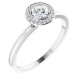 Platinum 0.33 Carat Diamond Ring..