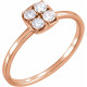 Buy 14 Karat Rose Gold 0.25 Carat Diamond Stackable Ring.
