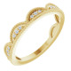 14 Karat Yellow Gold 0.12 Carat Diamond Stackable Ring.