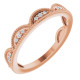 14 Karat Rose Gold 0.12 Carat Diamond Stackable Ring.