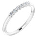 14 Karat White Gold 0.12 Carat Diamond Stackable Ring.