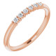 Shop 14 Karat Rose Gold 0.12 Carat Diamond Stackable Ring.