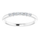 Platinum 0.12 Carat Diamond Stackable Ring.