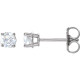 14 Karat White Gold 0.50 Carat Diamond Earrings.