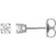 14 Karat White Gold 0.33 Carat Diamond Earrings.