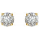 14 Karat Yellow Gold 0.75 Carat Diamond Earrings..