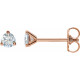 Stud Lab Diamond Earrings in 14 Karat Rose Gold 0.75 Carat