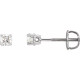 14 Karat White Gold 0.33 Carat Lab Made Diamond Stud Earrings.