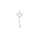 Pink Sapphire Pendant in Sterling Silver Pink Sapphire Heart Key Pendant