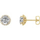 14 Karat Yellow Gold 0.33 Carat Lab Made Diamond Earrings