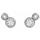 14 Karat White Gold 1 Carat Lab Made Diamond Earrings