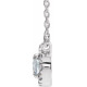 Real Diamond Necklace in Sterling Silver 1/3 Carat Diamond 18" Necklace.