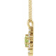 14K Yellow Natural Peridot & 5/8 CTW Natural Diamond Halo-Style 16-18" Necklace.