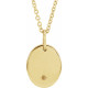 14 Karat Yellow Gold 11x9 mm Oval Starburst 16 inch Necklace