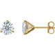 White Lab-Grown Diamond Earrings in 14 Karat Yellow Gold 1 1/2 Carat Lab-Grown Diamond Stud Earrings.