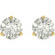  Created Moissanite Earrings in 14 Karat Yellow Gold 4.5 mm Round Forever One Moissanite Earrings