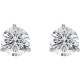 14 Karat White Gold 0.50 Carat Diamond Stud Earrings.