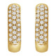 14K Yellow 1/3 CTW Lab-Grown Diamond Hoop Earrings.