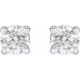 Buy 14 Karat White Gold 0.50 Carat Diamond Earrings..