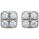 Platinum 0.50 Carat Diamond Earrings...