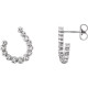 14 Karat White Gold 0.25 Carat Diamond Earrings....