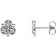 White Diamond Earrings in 14 Karat White Gold 1/5 Carat Diamond Earrings            