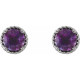 Platinum Amethyst Rope Earrings.