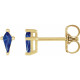 14K Yellow Lab-Grown Blue Sapphire Earrings