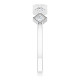 Genuine Diamond Ring in Sterling Silver 1/8 Carat Diamond Stackable Ring   .