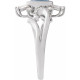 14K White Natural London Blue Topaz & 1/2 CTW Natural Diamond Celestial Ring