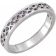 Genuine Amethyst Ring in Sterling Silver Amethyst Stackable Ring  .