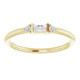 14K Yellow 1/8 CTW Natural Diamond Stackable Ring