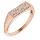 14K Rose 1/10 CTW Natural Diamond Ring