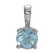 Platinum 4 mm Natural Aquamarine Pendant