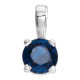 Platinum 4 mm Natural Blue Sapphire Pendant