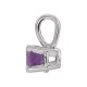 Platinum 6 mm Natural Amethyst Pendant