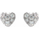Sterling Silver 1/10 CTW Natural Diamond Heart Earrings