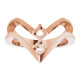 Family V Ring Mounting in 10 Karat Rose Gold for Round Stone