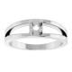 Family Ring Mounting in 18 Karat White Gold for Round Stone