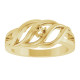 Family Freeform Ring Mounting in 18 Karat Yellow Gold for Round Stone