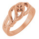 Family Freeform Ring Mounting in 18 Karat Rose Gold for Round Stone