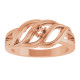 Family Freeform Ring Mounting in 18 Karat Rose Gold for Round Stone