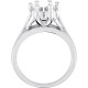 Solitaire Engagement Ring Mounting in 10 Karat White Gold for Round Stone