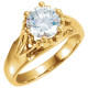 Solitaire Engagement Ring Mounting in 10 Karat Rose Gold for Round Stone