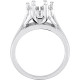 Solitaire Engagement Ring Mounting in Sterling Silver for Round Stone