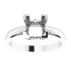 Scroll Setting Ring Mounting in Platinum for Square Stone