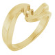 Family Bypass Ring Mounting in 18 Karat Yellow Gold for Round Stone